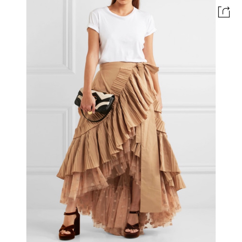 ISO: J. Crew tulle maxi skirt ruffle size 4 or 6